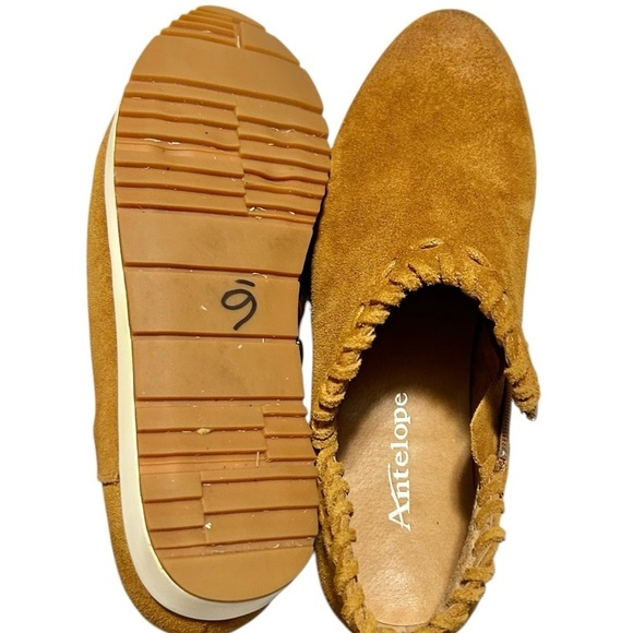 Antelope Scotty Platform Bootie Suede Cognac Brown Leather Moc Sneaker EU36 US6 - Picture 10 of 12